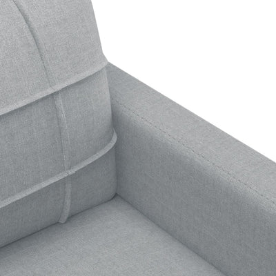 4 Piece Sofa Set with Cushions Light Grey Fabric