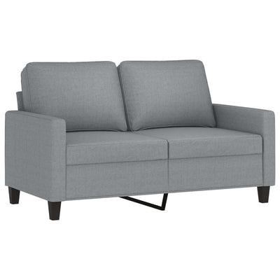 4 Piece Sofa Set with Cushions Light Grey Fabric