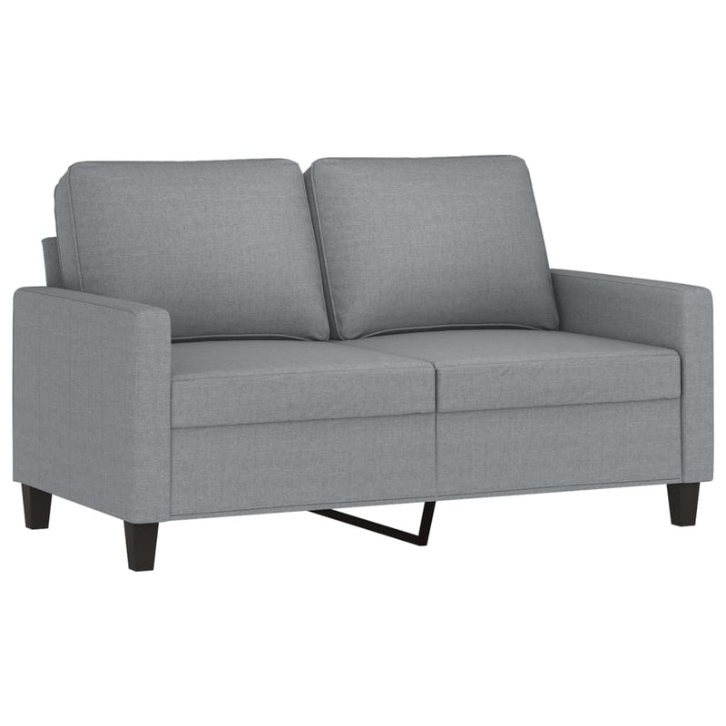 2 Piece Sofa Set with Cushions Light Grey Fabric