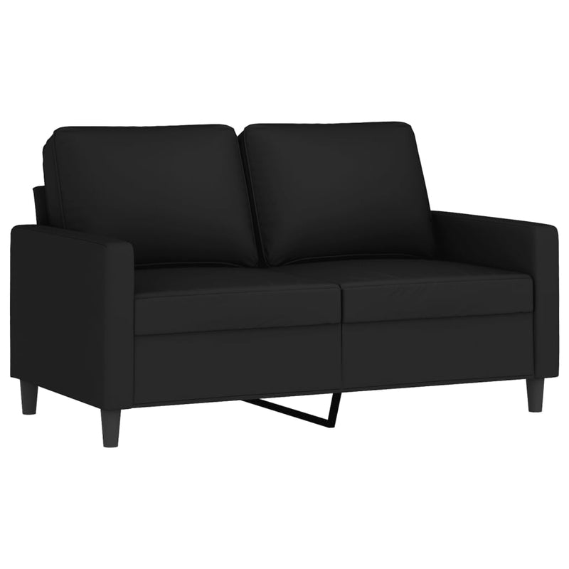 4 Piece Sofa Set with Cushions Black Velvet