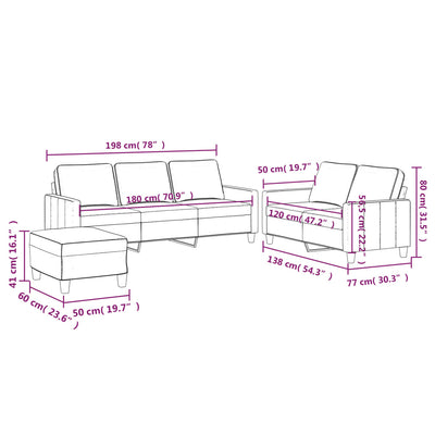 3 Piece Sofa Set with Cushions Dark Grey Velvet