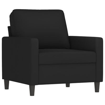 4 Piece Sofa Set Black Velvet