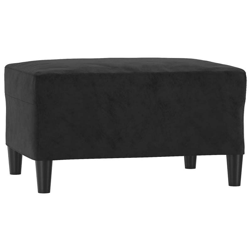 4 Piece Sofa Set Black Velvet