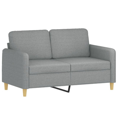 3 Piece Sofa Set with Cushions Light Grey Fabric