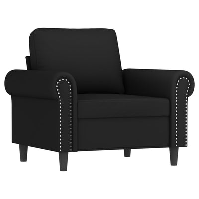 3 Piece Sofa Set with Cushions Black Velvet