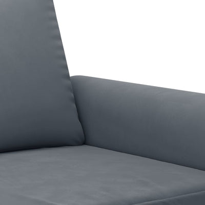 4 Piece Sofa Set with Cushions Dark Grey Velvet