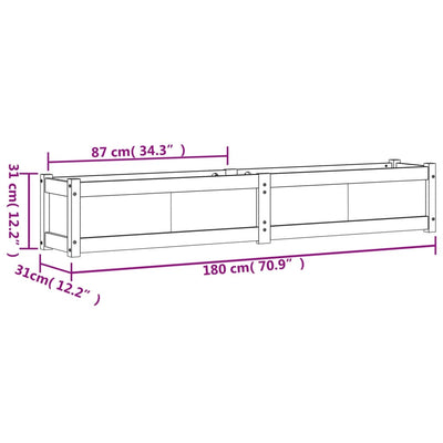 Garden Planters 2 pcs Impregnated Wood Pine