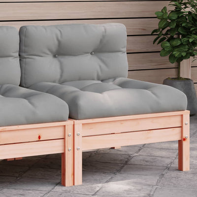Garden Sofa Armless with Cushions Solid Wood Douglas