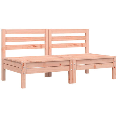 Garden Sofa Armless with Cushions 2 pcs Solid Wood Douglas