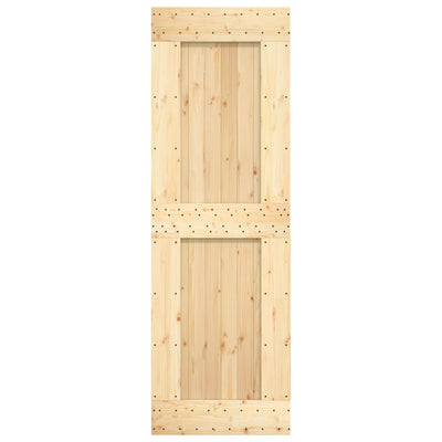 Sliding Door with Hardware Set 70x210 cm Solid Wood Pine