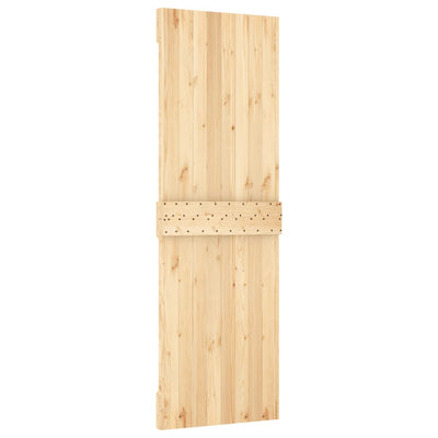 Sliding Door with Hardware Set 70x210 cm Solid Wood Pine