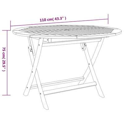 5 Pieces Garden Dining Set Solid Wood Acacia