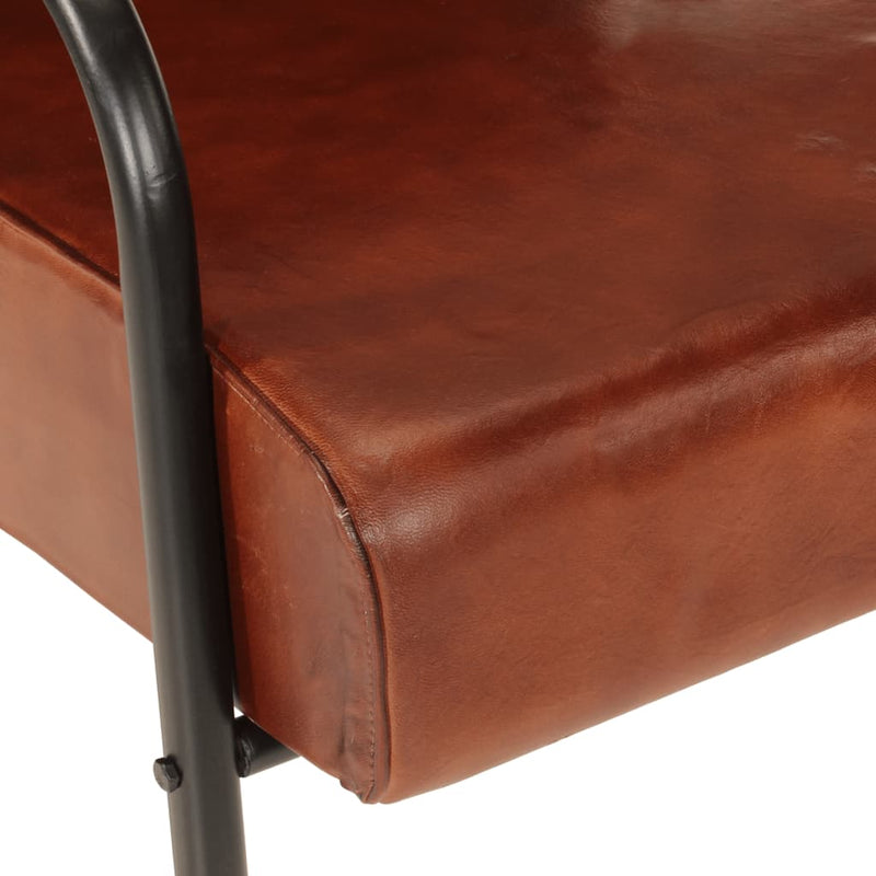 Sofa Chair Brown Real Leather