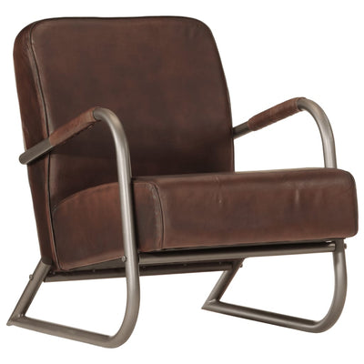 Sofa Chair Brown Real Leather