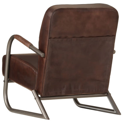 Sofa Chair Brown Real Leather