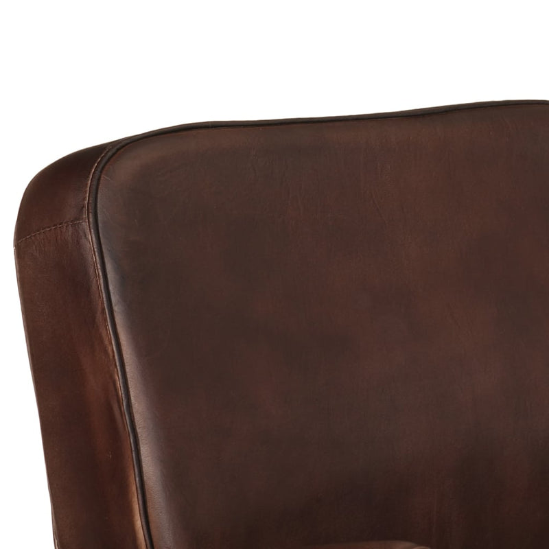 Sofa Chair Brown Real Leather