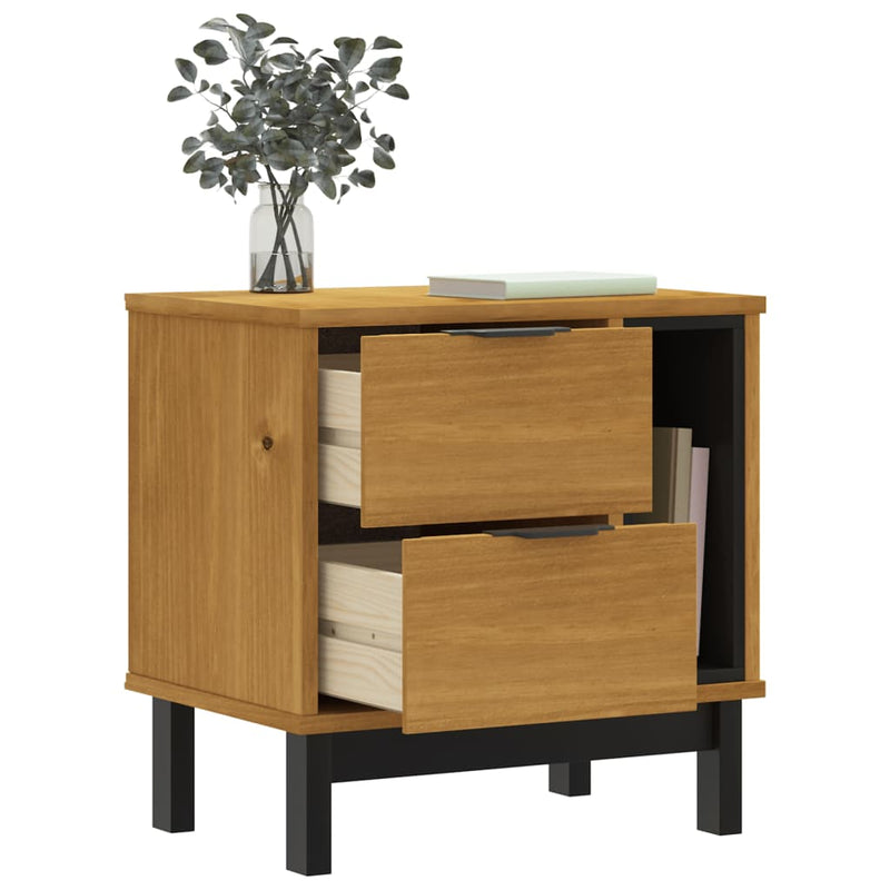 Bedside Cabinet FLAM 49x35x50 cm Solid Wood Pine