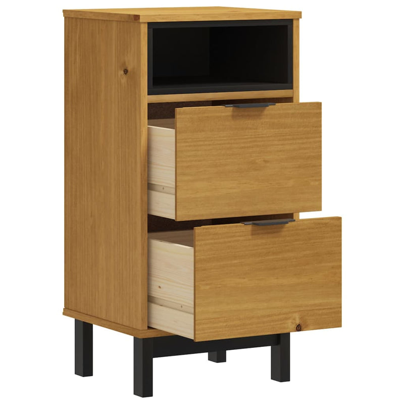 Bedside Cabinet FLAM 40x35x80 cm Solid Wood Pine