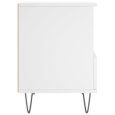 Bedside Cabinet White 40x35x50 cm Engineered Wood