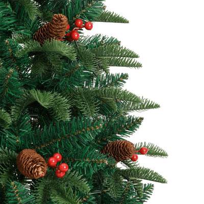 Artificial Hinged Christmas Tree with Cones and Berries 120 cm