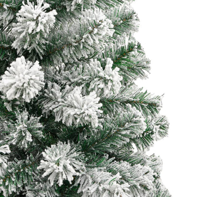 Artificial Hinged Christmas Tree with Flocked Snow 180 cm