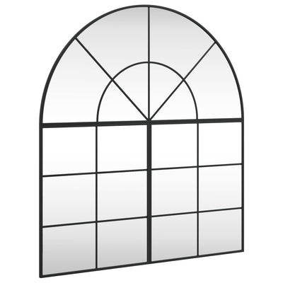 Wall Mirror Black 100x110 cm Arch Iron