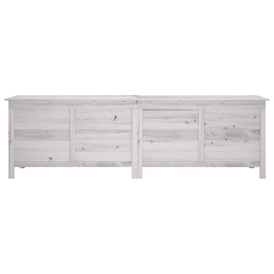 Garden Storage Box White 198.5x50x56.5 cm Solid Wood Fir