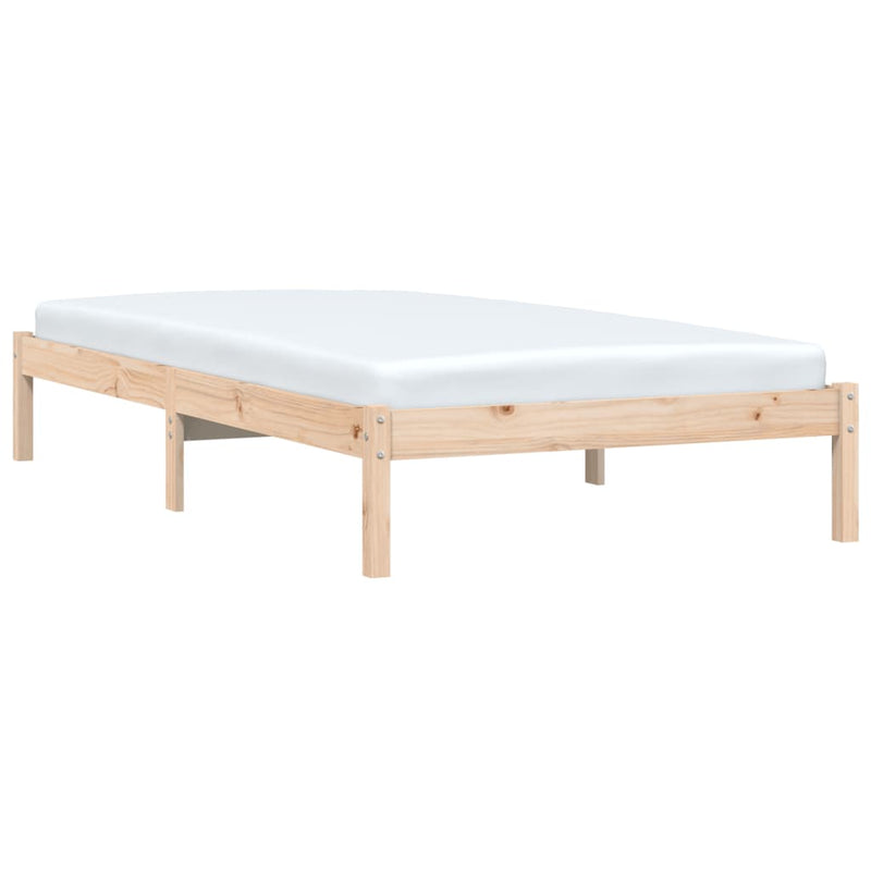 Bed Frame 90x190 cm Solid Wood Pine