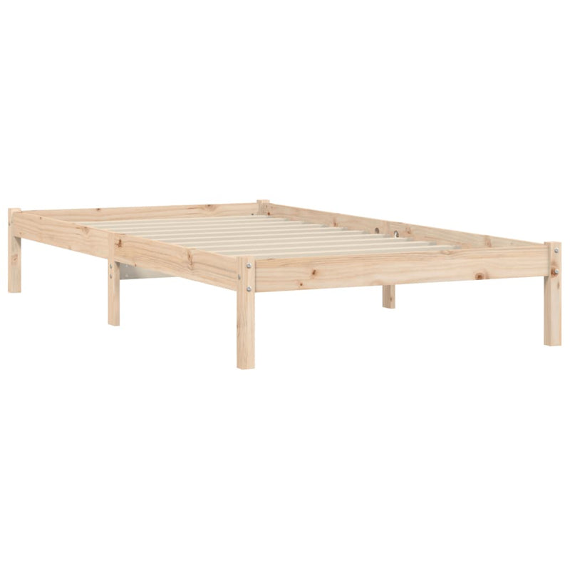 Bed Frame 90x190 cm Solid Wood Pine