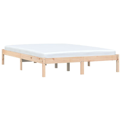 Bed Frame 150x200 cm Solid Wood Pine