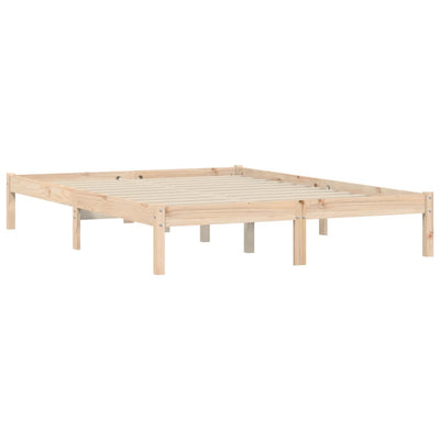 Bed Frame 150x200 cm Solid Wood Pine