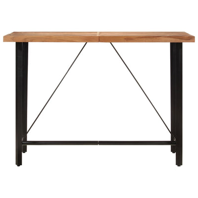 Bar Table 150x70x107 cm Solid Wood Acacia and Iron