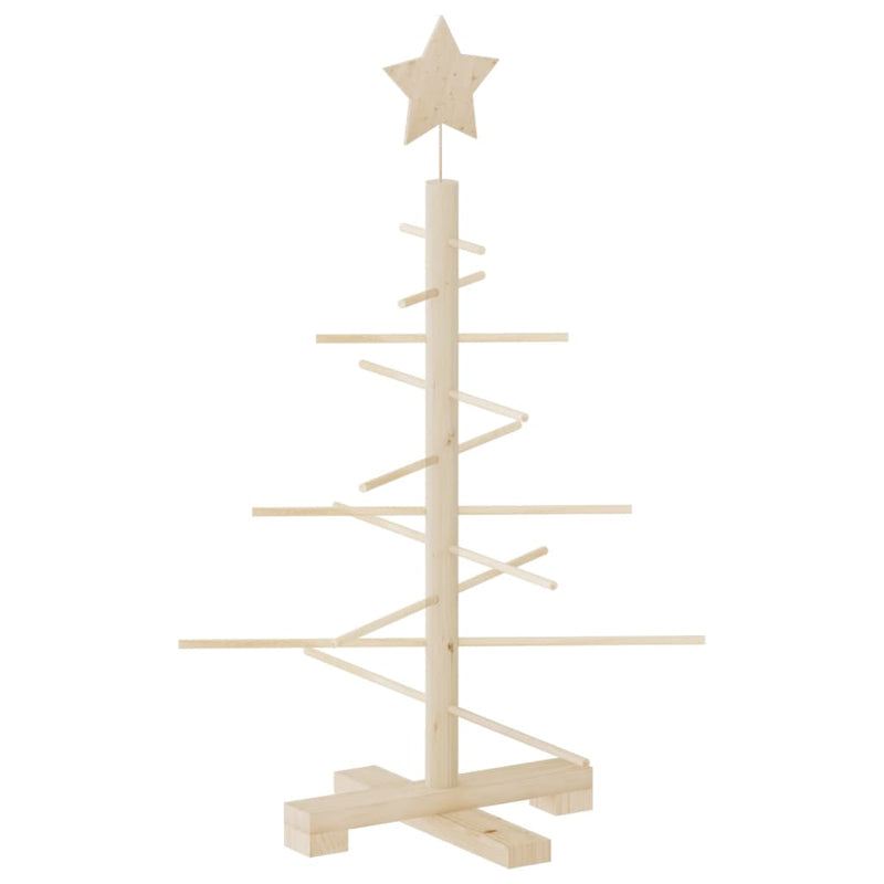 Wooden Christmas Tree for Decoration 75 cm Solid Wood Pine