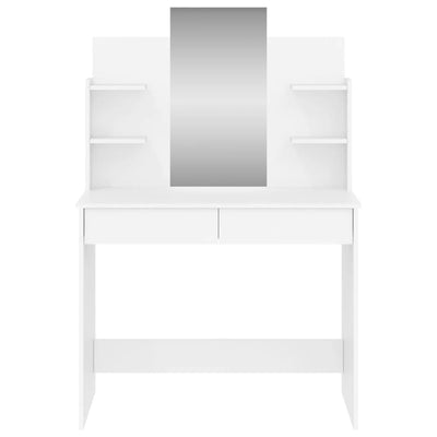 Dressing Table with Mirror White 96x39x142 cm