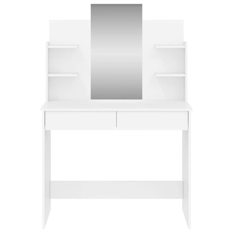 Dressing Table with Mirror White 96x39x142 cm