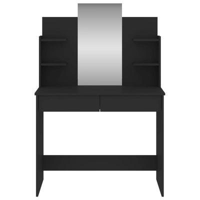 Dressing Table with Mirror Black 96x39x142 cm