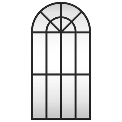 Wall Mirror Black 30x60 cm Arch Iron