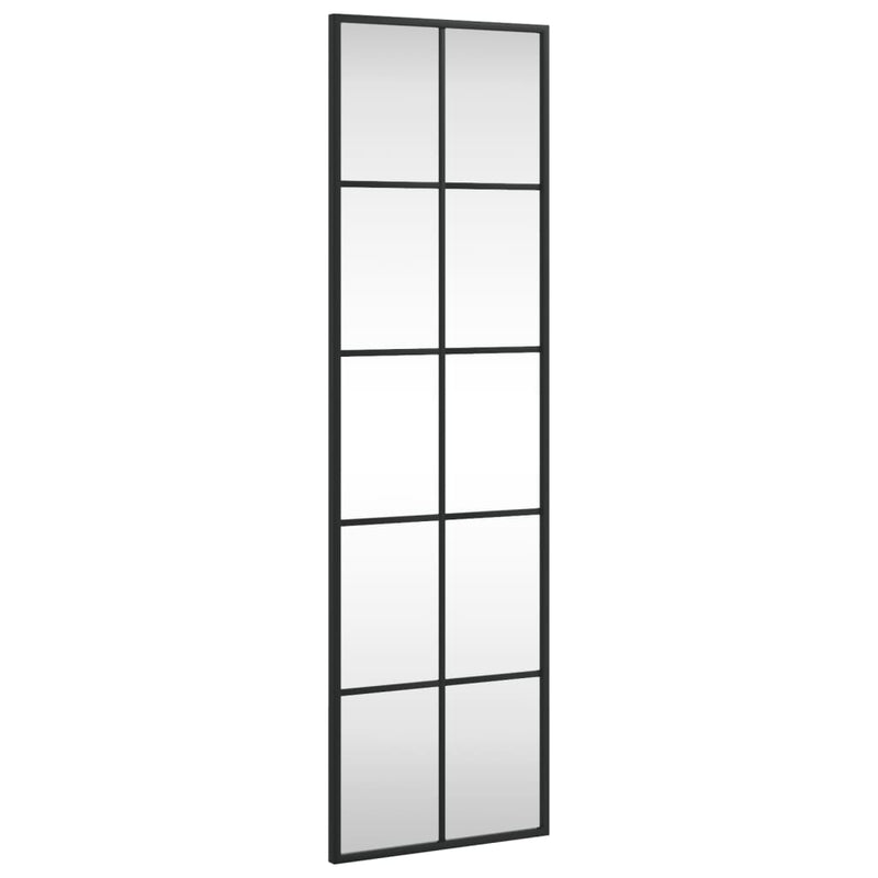 Wall Mirror Black 30x100 cm Rectangle Iron