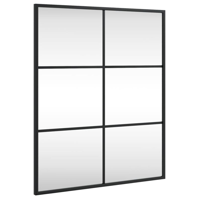 Wall Mirror Black 50x60 cm Rectangle Iron