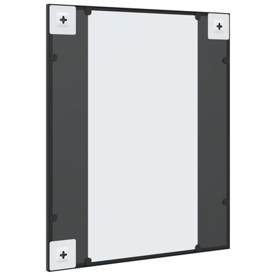 Wall Mirror Black 50x60 cm Rectangle Iron