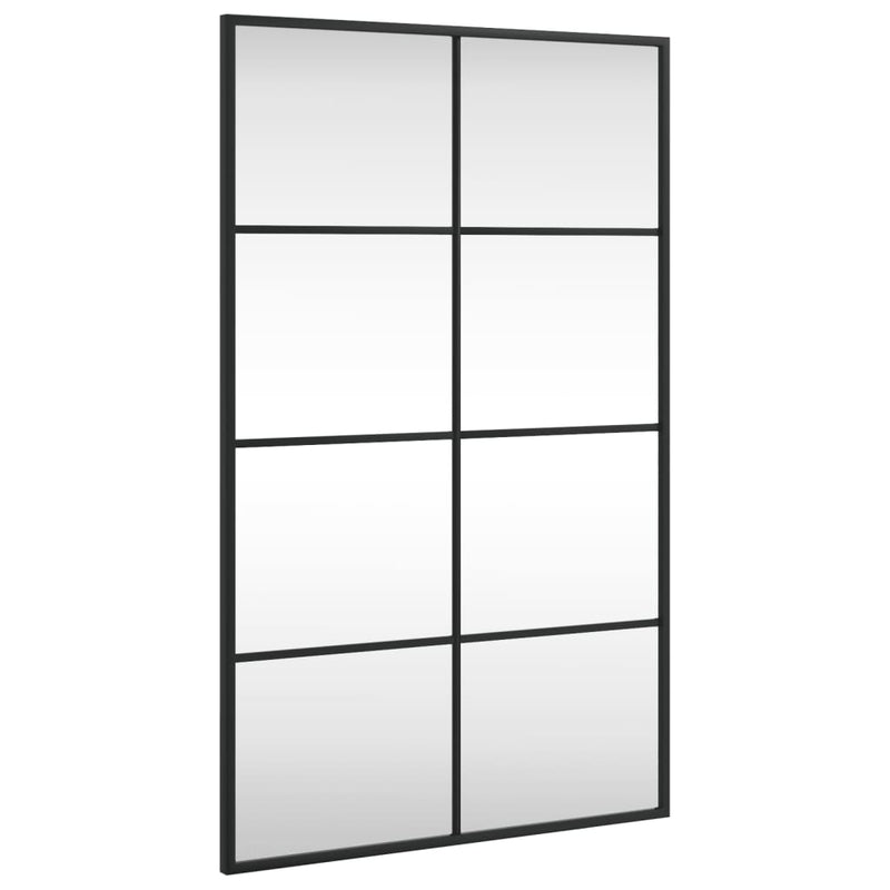 Wall Mirror Black 50x80 cm Rectangle Iron