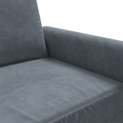 2-Seater Sofa Dark Grey 120 cm Velvet