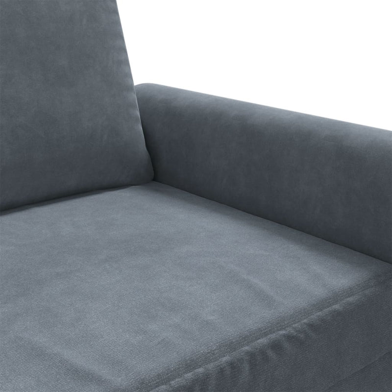 2-Seater Sofa Dark Grey 140 cm Velvet