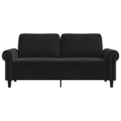 2-Seater Sofa Black 140 cm Velvet