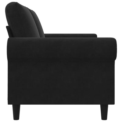 2-Seater Sofa Black 140 cm Velvet