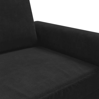 2-Seater Sofa Black 140 cm Velvet