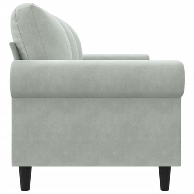 3-Seater Sofa Light Grey 180 cm Velvet