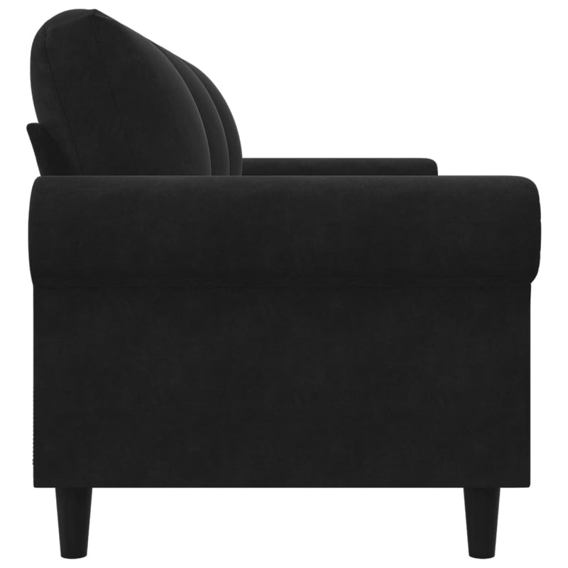 3-Seater Sofa Black 180 cm Velvet