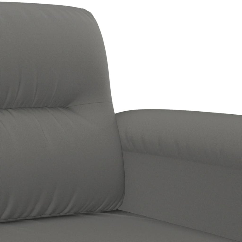 Sofa Chair Dark Grey 60 cm Microfibre Fabric