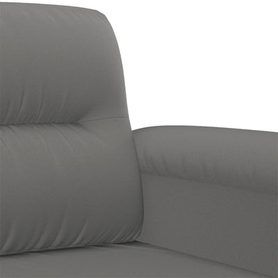 2-Seater Sofa Dark Grey 120 cm Microfibre Fabric